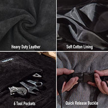 Load image into Gallery viewer, Leather Work Apron with Gloves - 6 Tool Pockets for Men& Women - Welding Apron - Ideal for Woodworking, Blacksmithing, Gardeners, Mechanics, BBQ - Adjustable M to XXXL