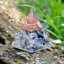 Load image into Gallery viewer, New Inspirational Orgonite Pyramid for Success | Rainbow Moonstone Orgone Pyramid for Anti-stress - Calmness – Growth – Strength – Healing Crystal Gemstone Pyramid
