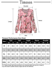 Load image into Gallery viewer, Timeson Professional Blouse for Women,Lightweight Floral Round Neck Formal Blouses Tops for Leggings Casual Fitted Long Sleeve Banded Bottom Pleated Tunic Top for Work Office Wear Peacock Blue M