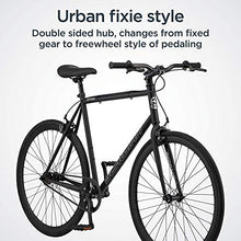 Load image into Gallery viewer, Schwinn Stites Fixie Adult Commuter Road Bike, Single-Speed, 58cm/Large Steel Stand-Over Frame, 700c Wheels, Flip-Flop Hub, Matte Black