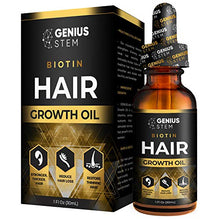 Load image into Gallery viewer, GENIUS Hair Growth Oil, Biotin Hair Growth Serum, for Stronger, Thicker, Longer Hair, Hair Growth Treatment for Women Men With Thinning Hair Loss Serum 1fl oz
