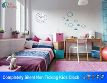 Load image into Gallery viewer, WISE HEDGEHOG Telling Time Teaching Clock, Silent Non Ticking Analog Battery Operated Learning Clock for Kids, Perfect Room & Wall Decor for School Classrooms, Playrooms and Kids Bedrooms