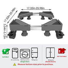 Load image into Gallery viewer, Universal Adjustable Washing Machine Stand Base, Multi-Functional Dolly Roller Base Stand with 4 lifting feet and 4 wheels, Telescopic Adjustable Base for Dryer Washing Machine and Mini Refrigerator