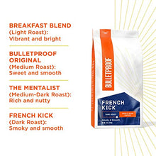 Load image into Gallery viewer, French Kick Whole Bean Coffee, Dark Roast, 12 Oz, Bulletproof Keto Friendly 100% Arabica Coffee, Certified Clean Coffee, Rainforest Alliance, Sourced from Guatemala, Colombia & Brazil
