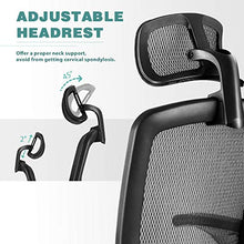 Load image into Gallery viewer, Gabrylly Ergonomic Mesh Office Chair, High Back Desk Chair - Adjustable Headrest with Flip-Up Arms, Tilt Function, Lumbar Support and PU Wheels, Swivel Computer Task Chair