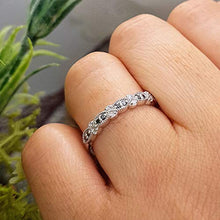 Load image into Gallery viewer, Dazzlingrock Collection 0.15 Carat (ctw) Sterling Silver Round Black & White Diamond Ladies Wedding Band, Size 8
