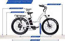 Load image into Gallery viewer, SOHOO 48V 750W 16Ah 26inches Step-Thru Beach Cruiser Electric Bicycle City E-Bike Mountain Bike, Blue, X-Large