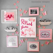 Load image into Gallery viewer, 24pcs 3D Butterfly Removable Mural Stickers Wall Stickers Decal for Home and Room Decoration (Pink)