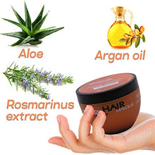 Load image into Gallery viewer, Argan Oil Hair Mask - Deep Conditioner Sulfate Free for Dry or Damaged Hair with Jojoba Kernel Oil Aloe Vera Collagen and Keratin