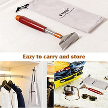 Load image into Gallery viewer, Back Scratcher Long Oversize, Azymi Telescoping Back Scratcher for Men Adults Extendable with Wood Handle Massage Roller, 304 Stainless Steel Extra Wide Claw Sturdy Manual Back Scratcher Back Massager