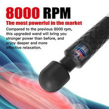 Load image into Gallery viewer, Powerful Viberate Massager with 20 Vibration Modes, Whisper Quiet, Waterproof, Handheld, Cordless for Neck Shoulder Back Body Massage, Sports Recovery & Muscle Aches (Black Smoke)