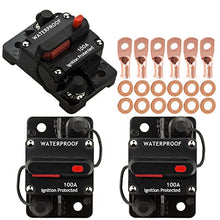 Load image into Gallery viewer, Hamolar 3 Pack 100 Amp Circuit Breaker Manual Reset Car Marine Trolling Motors Boat ATV Manual Power Protect for Audio System Fuse 12V-48VDC