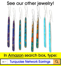 Load image into Gallery viewer, Turquoise Pendant & Earrings Set in 925 Sterling Silver with 20" Chain (Pendant+Earrings+Chain)