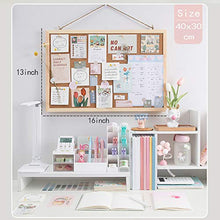 Load image into Gallery viewer, 2 Pcs Cork Board Bulletin Board, 16"X 13" Vision Corkboard, Decorative Hanging Pin Board Perfect for Home Office Decor, Classroom Wall Message Board (2 pcs Post-it)