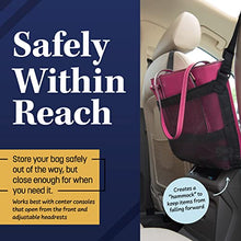 Load image into Gallery viewer, Car Cache Purse Holder for Car - Net Pocket Organizer for Handbag Storage Between Seats - Dog Car Barrier - Car Accessories for Women - Black