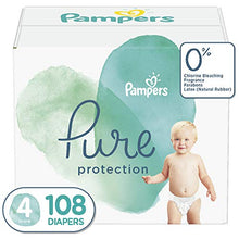 Load image into Gallery viewer, Diapers Size 4, 108 Count - Pampers Pure Protection Disposable Baby Diapers, Enormous Pack