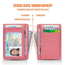 Load image into Gallery viewer, GH GOLD HORSE Slim RFID Blocking Card Holder Minimalist Leather Front Pocket Wallet for Women