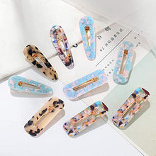 Load image into Gallery viewer, Souarts 16PCS Hair Clips Resin Hair Clip Pearl Hair Clip Acrylic Alligator Artificial Bridal Hair Barrettes Geometric Hair Styling Pins for Women, Ladies, Girls 1 Set (multicolor)
