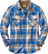 Load image into Gallery viewer, Legendary Whitetails Men's Standard Shotgun Western Flannel Shirt, Liberty Range Plaid, XX-Large