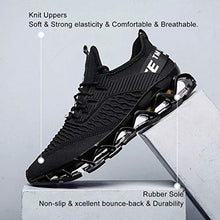 Load image into Gallery viewer, Vooncosir Men's Fashion Sneakers Breathable Mesh Running Shoes Blade Non Slip Soft Sole Casual Athletic Lightweight Walking Shoes(6.5,All Black)