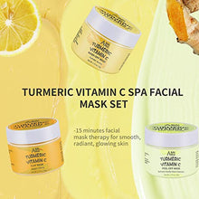 Load image into Gallery viewer, ANAIRUI Turmeric Vitamin C Facial Mask 3-in-1 Travel Mini Kit - Clay Mask, Peel Off Mask, Wash-Off Cream Mask, for Acne & Dark Spots, Oily Skin, Facial Spa Treatment 1.75 oz × 3 ea