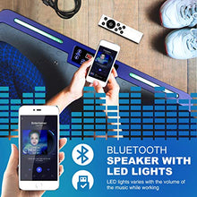 Load image into Gallery viewer, RINKMO Vibration Plate Exercise Machines with Resistance Bands, Whole Body Workout Vibrating Plateform with Bluetooth Speaker LED Light Bar for Home Fitness Training Equipment and Weight Loss Blue