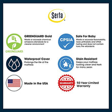 Load image into Gallery viewer, Serta Tranquility Eco Firm 2-Stage Premium Baby Crib Mattress & Toddler Mattress -Waterproof - GREENGUARD Gold Certified - Hypoallergenic - 50 Year Warranty - Made in USA