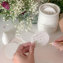 Load image into Gallery viewer, Pearhead Gratitude Jar, Ceramic Blessings Keepsake Jar with Cork Topper & Memories To Cherish Notecards; Personalized Gift Idea for Families, Couples, Unique Thoughtful Gift, Ceramic Home Decor, White