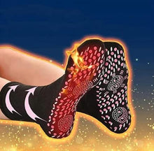 Load image into Gallery viewer, Self-heating Socks Winter Warm Socks, Men Women Self-heating Warm Socks Comfortable Stretch Durable Massage Warm And Cold-resistant Cotton Socks (Black)