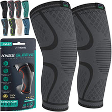 Load image into Gallery viewer, MODVEL Knee Braces for Knee Pain Women & Men - 2 Pack Knee Brace for Knee Pain Set, Knee Brace Compression Sleeve, Knee Braces for Knee Pain Meniscus Tear, ACL & Arthritis Pain Relief - Knee Sleeves