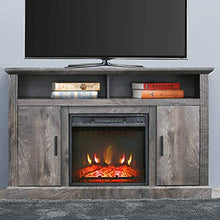 Load image into Gallery viewer, PatioFestival Electric Fireplace TV Stand Entertainment Center Corner Fire Place Heaters Tv Console with Generic Rustic Furniture for TVs up to 42" Wide, Rustic