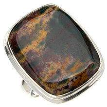 Load image into Gallery viewer, StarGems Natural Blood Stone Handmade 925 Sterling Silver Ring 6.75 D4396