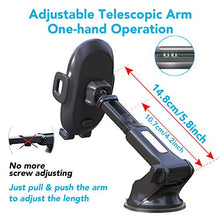 Load image into Gallery viewer, Suction Cup Phone Holder for Windshield/Dashboard/Window, Universal Dashboard & Windshield Sturdy Suction Cup Car Phone Mount with Strong Sticky Gel Pad,Compatible W/ iPhone, Samsung &Other Smartphone