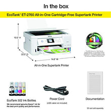 Load image into Gallery viewer, Epson EcoTank ET-2760 Wireless Color All-in-One Cartridge-Free Supertank Printer with Scanner and Copier