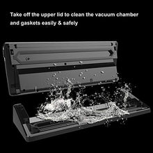 Load image into Gallery viewer, GERYON Vacuum Sealer, Automatic Food Sealer Machine for Food Savers w/Starter Kit|Led Indicator Lights|Easy to Clean|Dry & Moist Food Modes| Compact Design (Black)