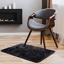 Load image into Gallery viewer, Ophanie Small Area Rug, 2 x 3 Feet Throw Rug, Fluffy Shag Fuzzy Soft Black Rugs for Bedroom, Plush Shaggy Bedside Indoor Floor Room Carpet for Kids Baby Teen Dorm Home Decor Aesthetic, Nursery