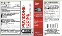 Load image into Gallery viewer, Humco 232516001 Povidone Iodine 10% Topical Solution, 16 oz.
