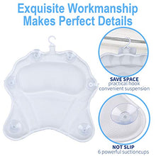 Load image into Gallery viewer, Bath Pillow, SurSoul Luxury Bathtub Pillow with Large Non-slip Suction Cups, Quick Dry Spa Pillow, Bath Neck Pillow for Tub