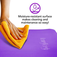 Load image into Gallery viewer, HemingWeigh Super Thick, Extra Comfy, Moisture-resistant, Durable NBR Yoga Mat, 1/4 Inch, Light Weight, Perfect For Yoga, Exercise, & Workout Mat with Carrying Strap (Purple)