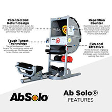 Load image into Gallery viewer, Ab Solo - Abdominal Exercise Machine, Patented Ball Return Design, Touch Targets, Repetition Counter, Training Balls Included (Silver)
