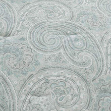 Load image into Gallery viewer, Comfort Spaces Cozy Comforter Set-Modern Classic Design All Season Down Alternative Bedding, Matching Shams, Bedskirt, Decorative Pillows, King (104 in x 90 in), Kashmir, Paisley Blue/Grey 8 Piece