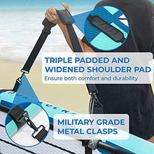 Load image into Gallery viewer, Holoana SUP Carrying Strap, Paddle Board Accessories for Women Men, Surfboard Carrier with Heavy Duty Shoulder Strap Adjustable, SUP Storage Strap Sling for Paddleboard, Kayak, Canoe, Surfboard