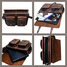 Load image into Gallery viewer, 16 Inch Vintage Computer Leather Laptop Messenger Bags for Men Leather Briefcase Shoulder Bag Man & Women Bag