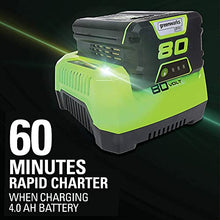 Load image into Gallery viewer, Greenworks Pro 80V 21-Inch Brushless Self-Propelled Lawn Mower 4.0Ah Battery and Charger Included, MO80L410