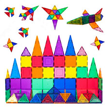 Load image into Gallery viewer, PicassoTiles 60 Piece Set 60pcs Magnet Building Tiles Clear Magnetic 3D Building Blocks Construction Playboards - Creativity Beyond Imagination, Inspirational, Recreational, Educational, Conventional