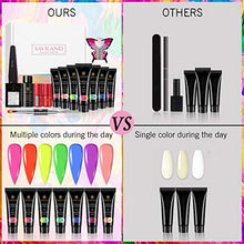 Load image into Gallery viewer, Saviland Poly Nail Gel Kit - Neon Glow in the Dark Poly Nail Gel Nail Extension Gel Builder Gel Nail Enhancement Manicure Kit