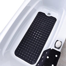 Load image into Gallery viewer, SlipX Solutions Extra Long Bath Tub & Shower Mat 39x16, Wet Floor Non-Slip for Elderly & Kids Bathroom, Longer Than Standard Bathtub Mats, 200 Suction Cups, Drain Holes, Machine Washable, Light Blue