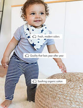 Load image into Gallery viewer, Moon and Back by Hanna Andersson Baby Snap Front One-Piece Organic Cotton Long Sleeve Romper with Cap Set, Heather Gray, 3-6 months