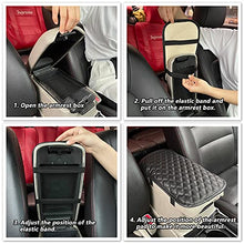 Load image into Gallery viewer, Hadwoer Center Console Pad, Black Universal Waterproof PU Leather Car Armrest Seat Box Cover Protector for Most Vehicle, SUV, Truck, Car