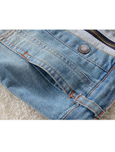 Load image into Gallery viewer, Mallimoda Kids Boys Girls Hooded Denim Jacket Zipper Coat Outerwear Style 2 Blue13--14 Years